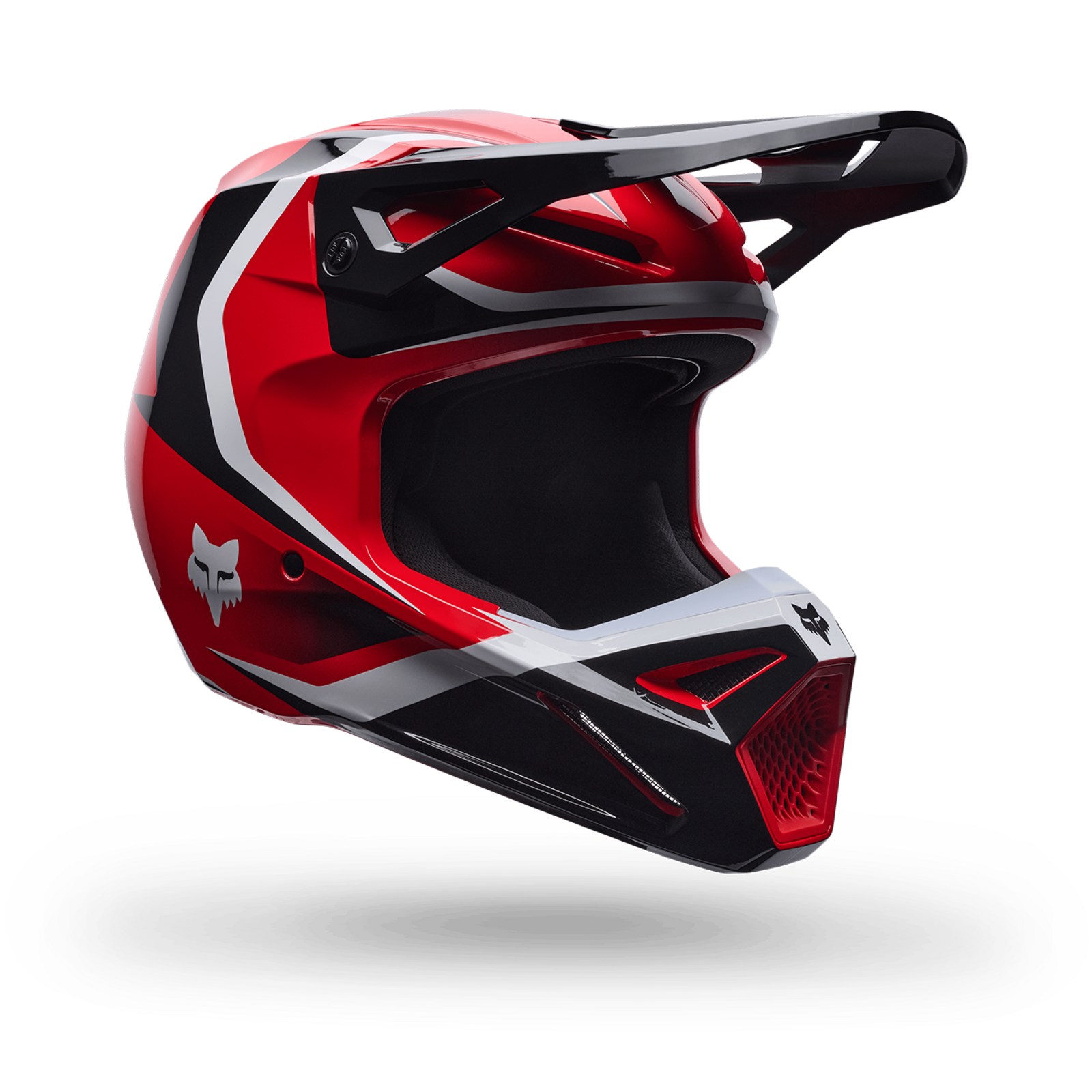 Fox Racing Yth V1 Frame Helmet in ROT