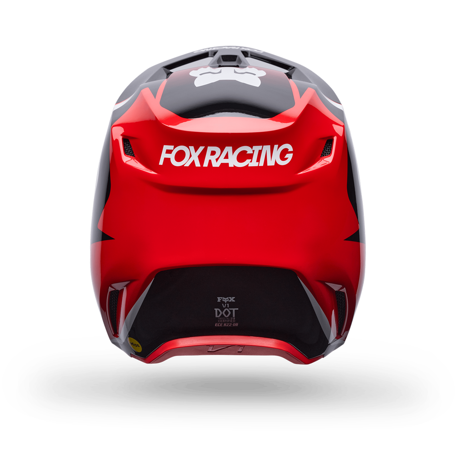 Fox Racing Yth V1 Frame Helmet in ROT