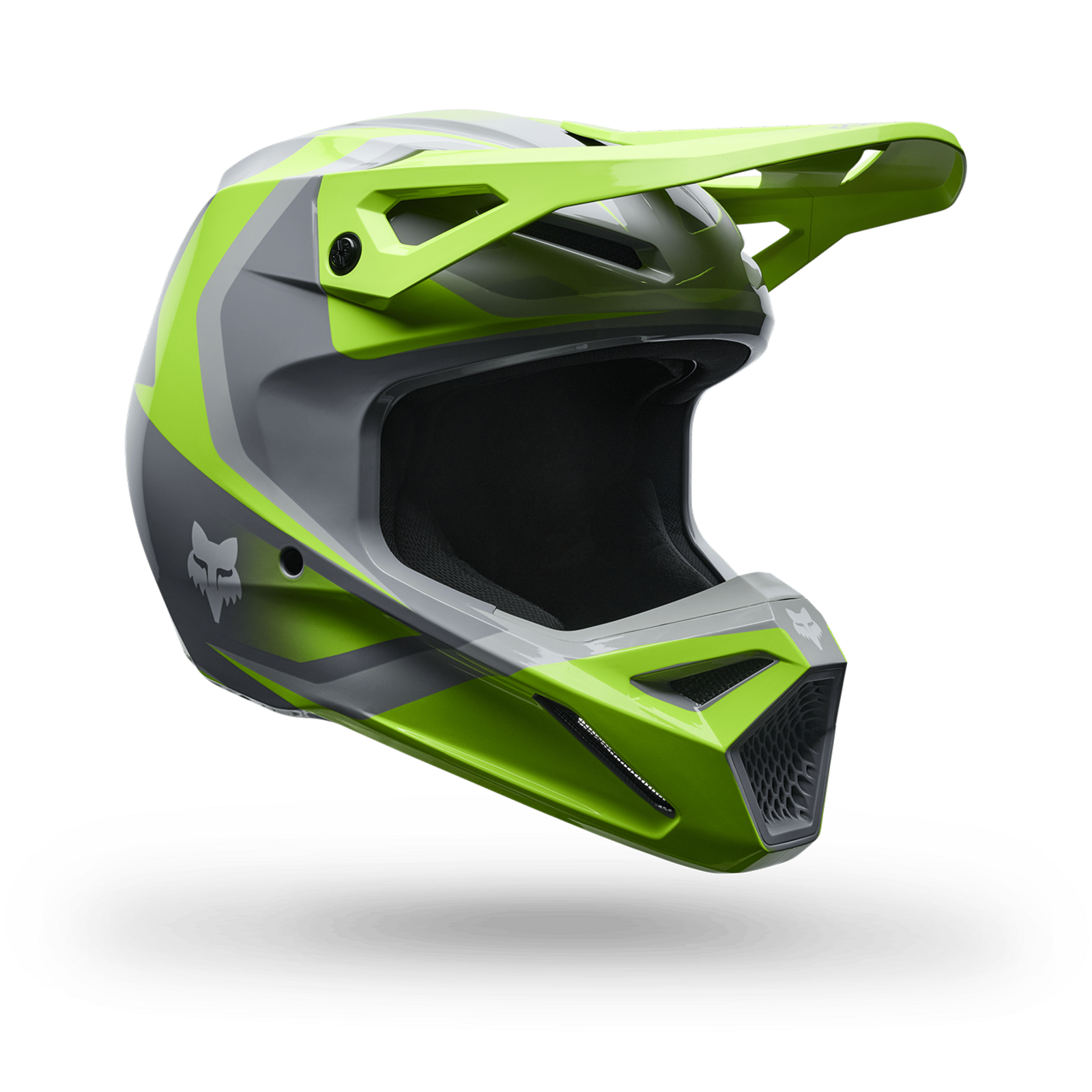Fox Racing Yth V1 Frame Helmet in GRAU