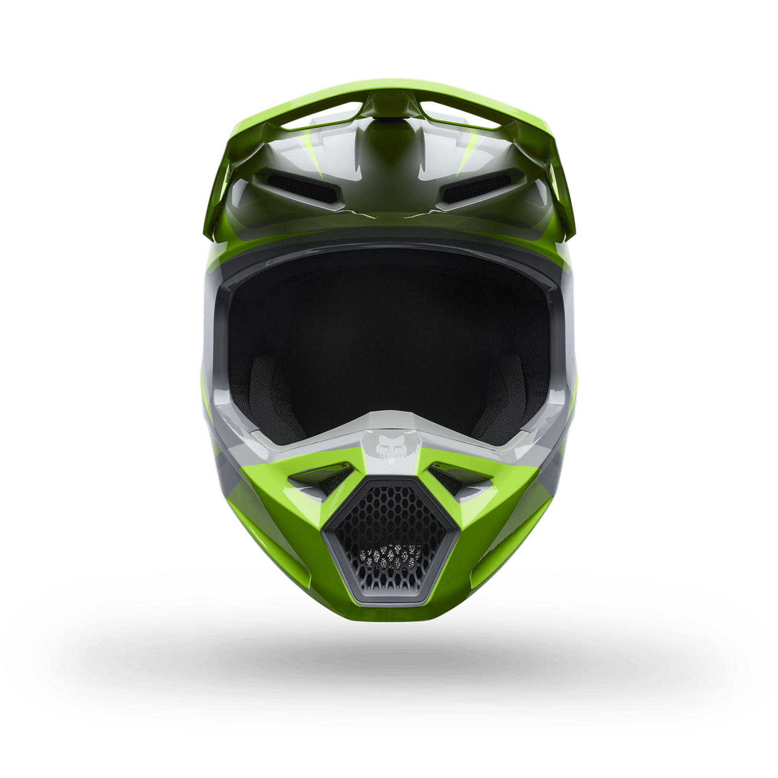 Fox Racing Yth V1 Frame Helmet in GRAU