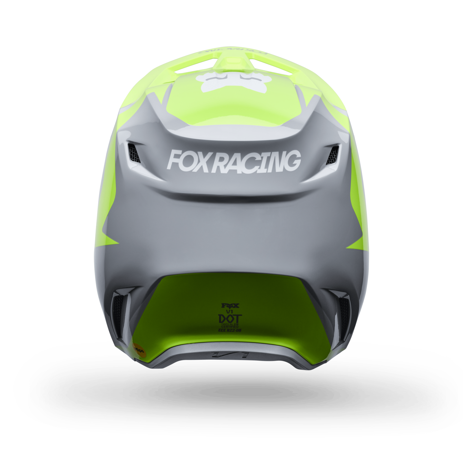 Fox Racing Yth V1 Frame Helmet in GRAU