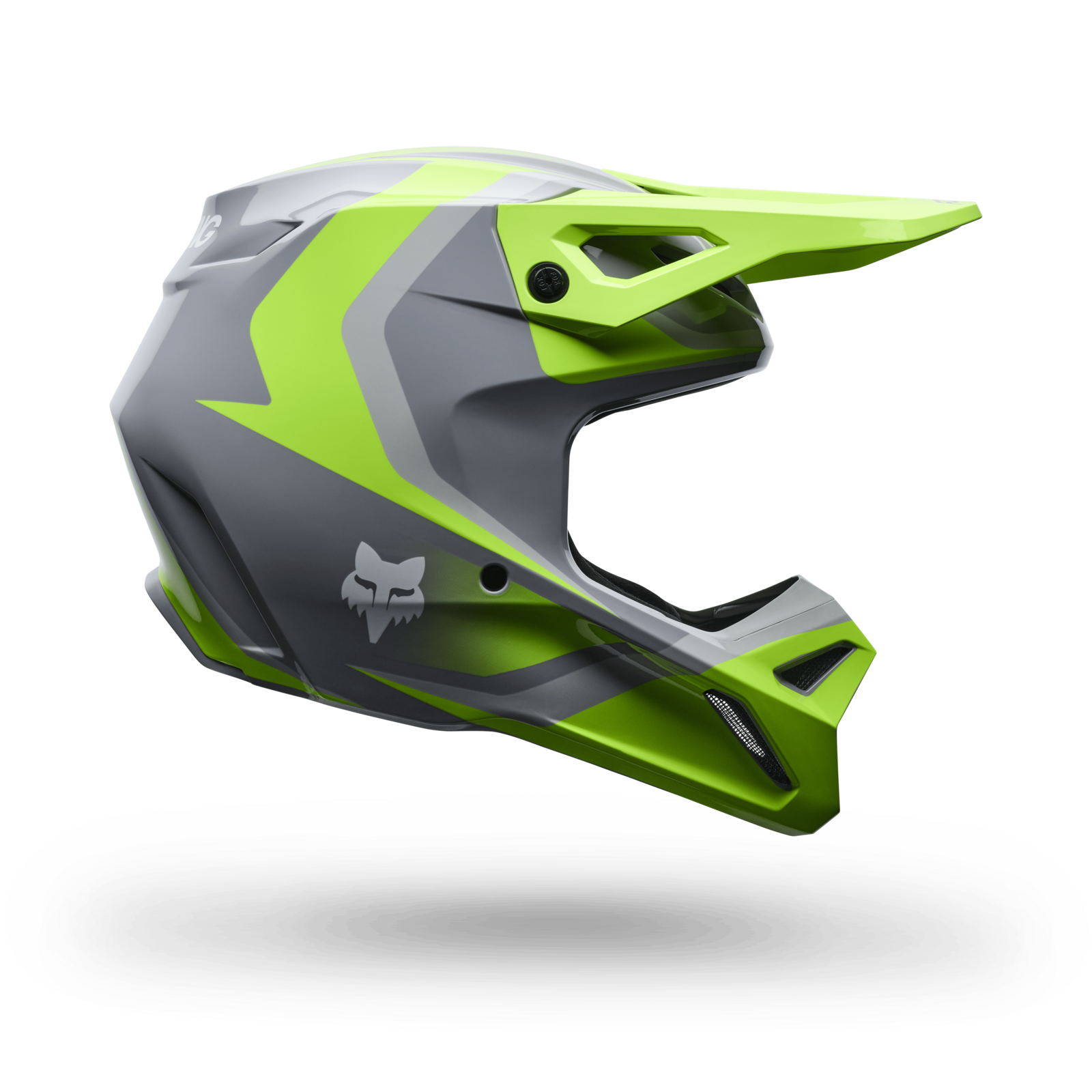 Fox Racing Yth V1 Frame Helmet in GRAU