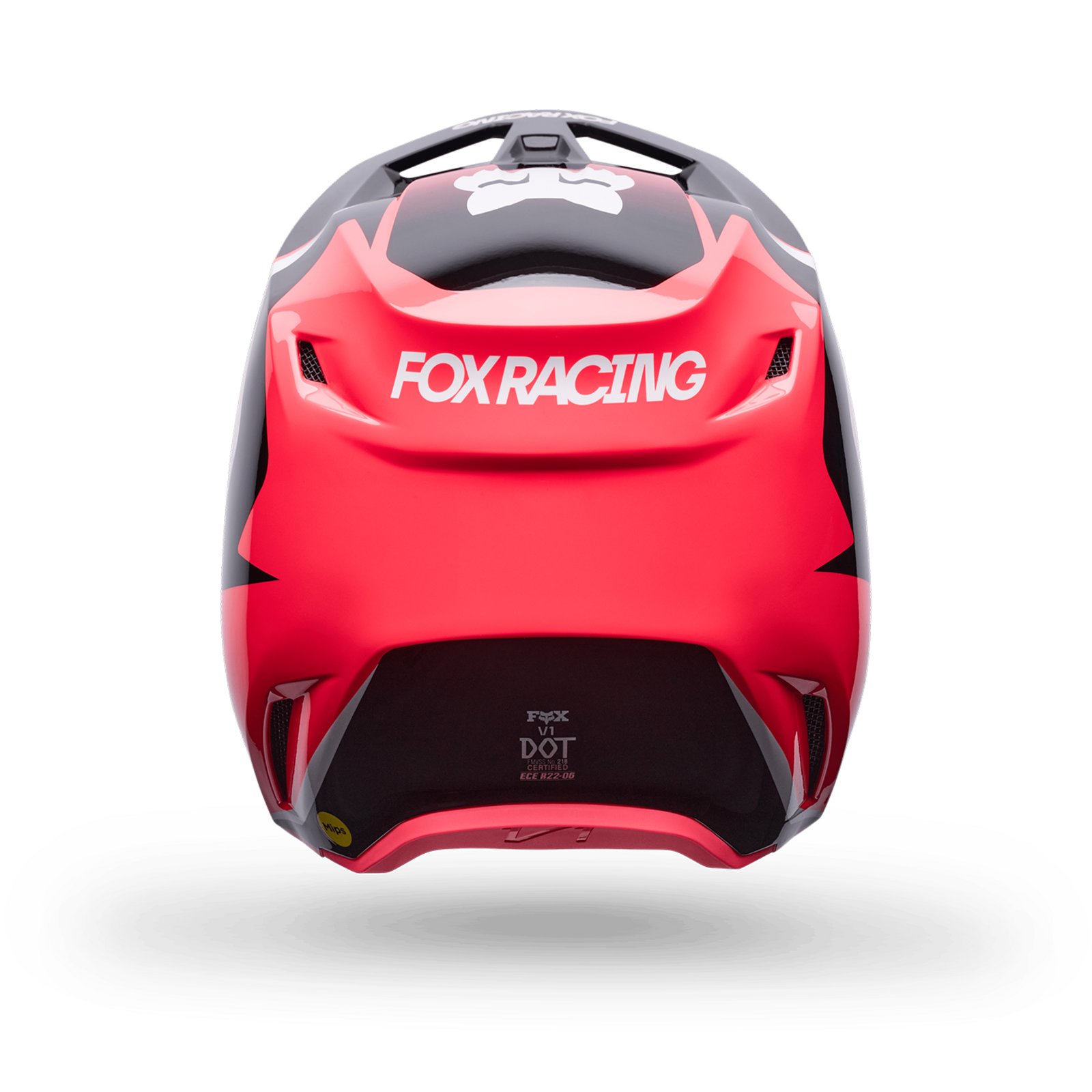 Fox Racing Yth V1 Frame Helmet in ROT
