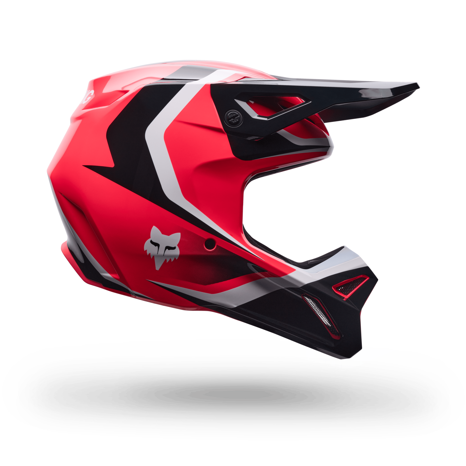Fox Racing Yth V1 Frame Helmet in ROT