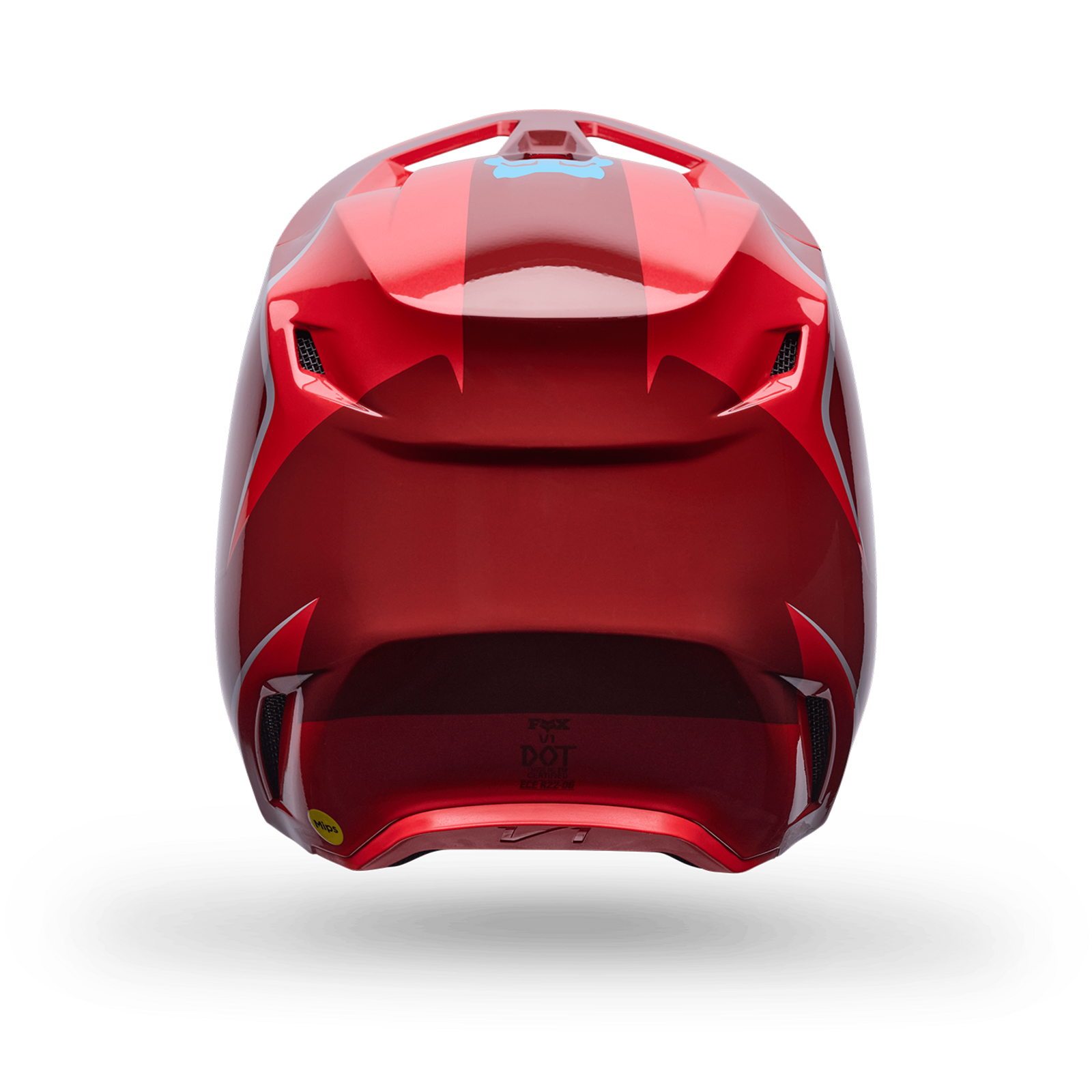 Fox Racing Yth V1 Raid Helmet in ROT