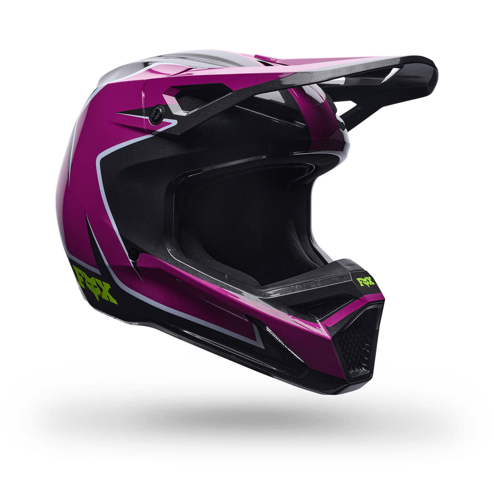 Fox Racing Yth V1 Raid Helmet in VIOLETT
