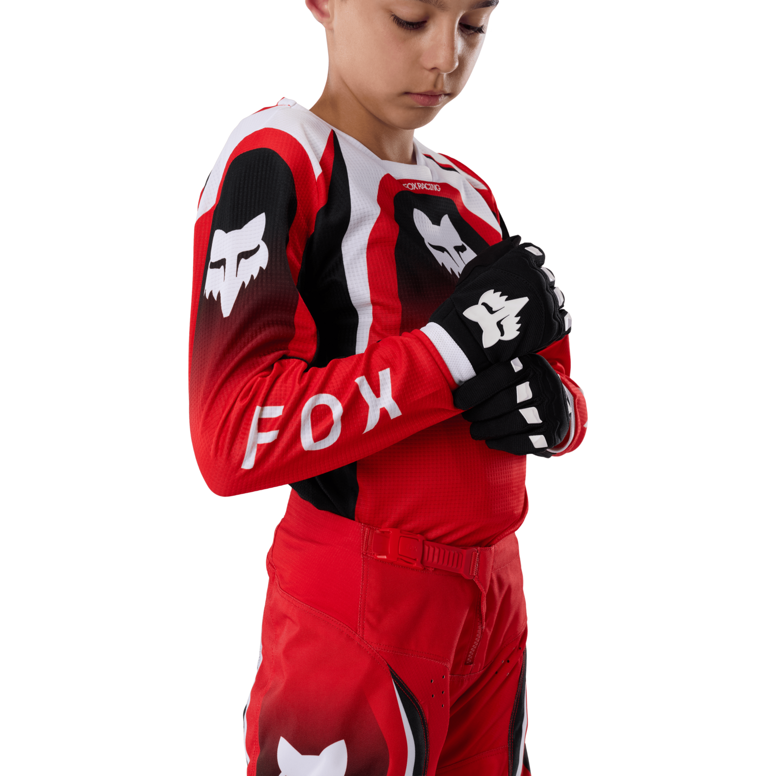 Fox Racing Yth 180 Frame Jersey in ROT