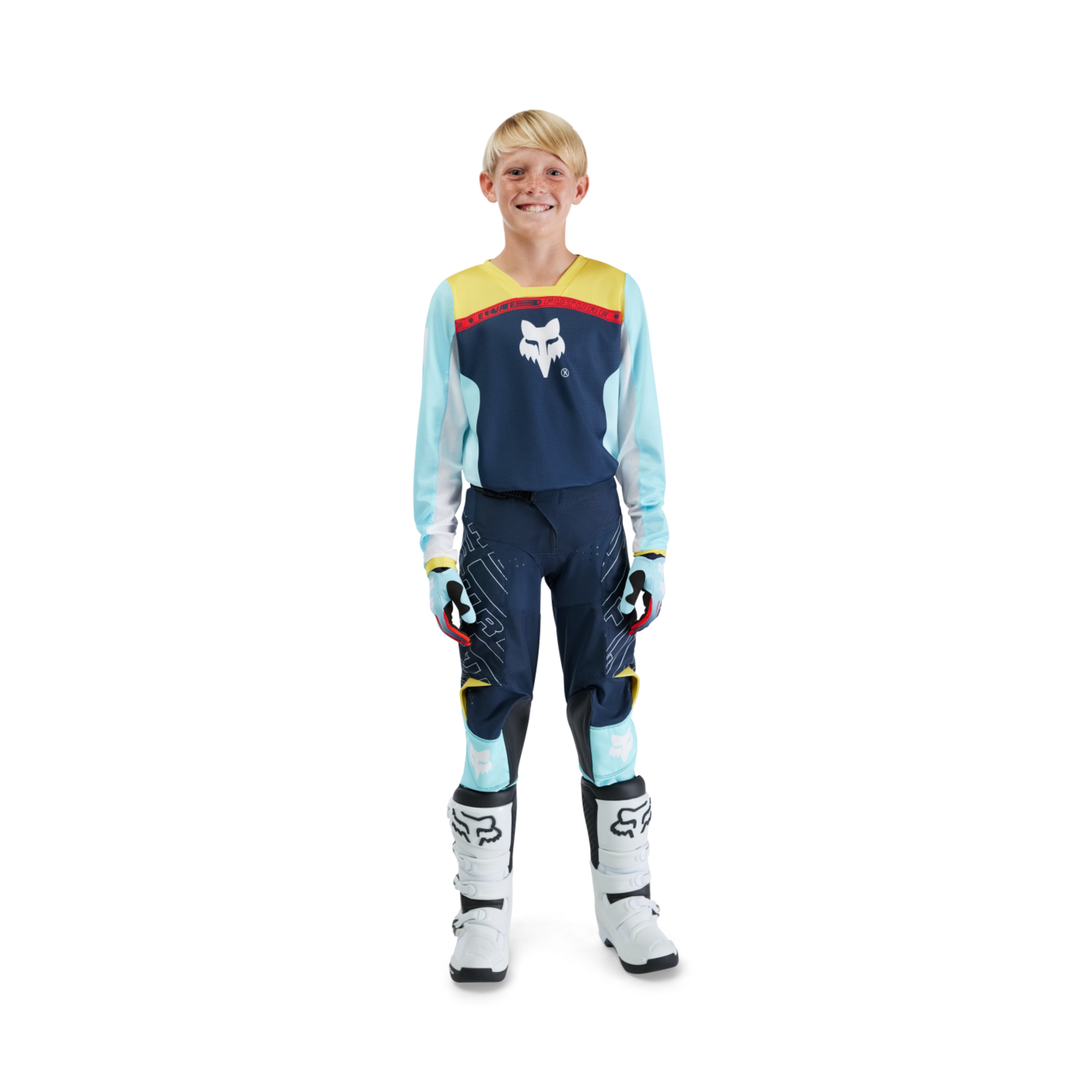 Fox Racing Yth 180 Elevated Motocrosshose in BLAU