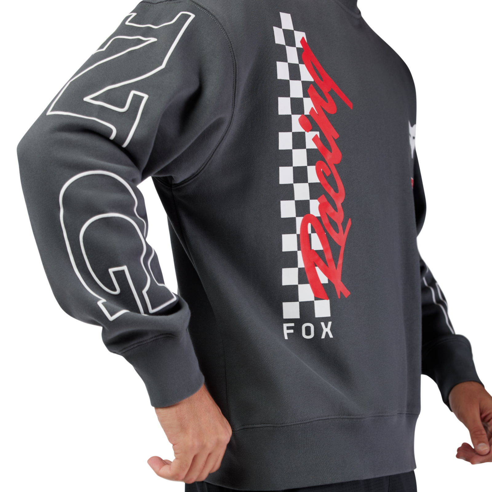 Fox Racing Honda Oversized Fleece Crew in SCHWARZ