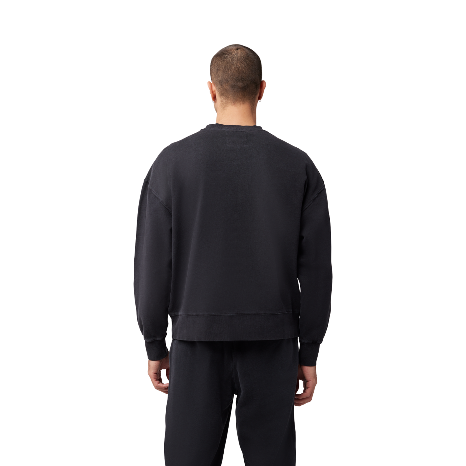 Fox Racing Wordmark Oversized Fleece Crew in SCHWARZ