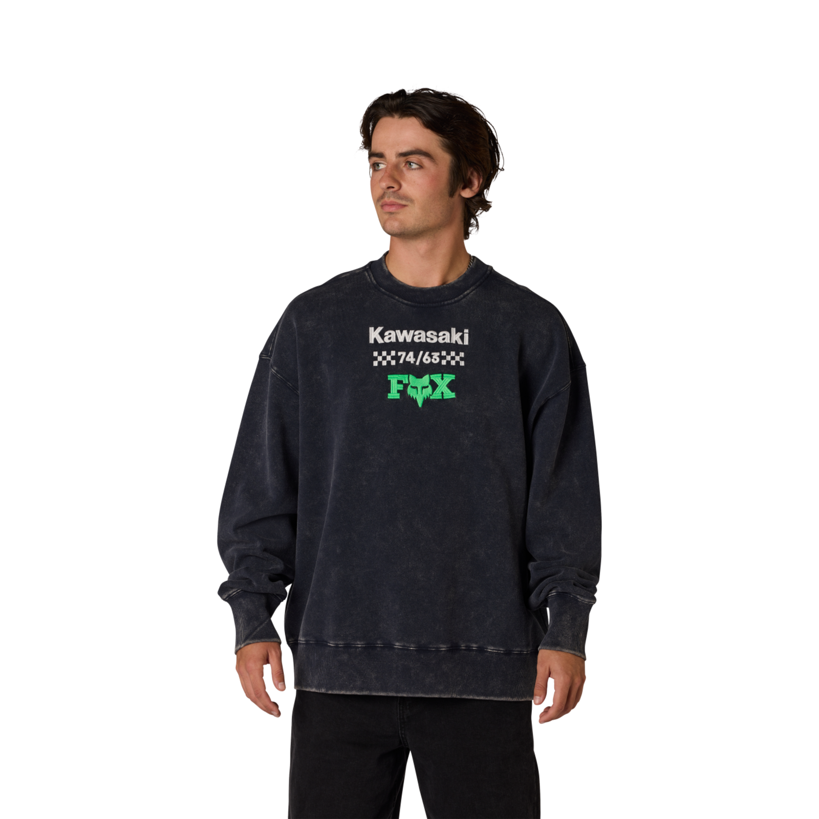 Fox Racing Kawi Flc Crew in SCHWARZ