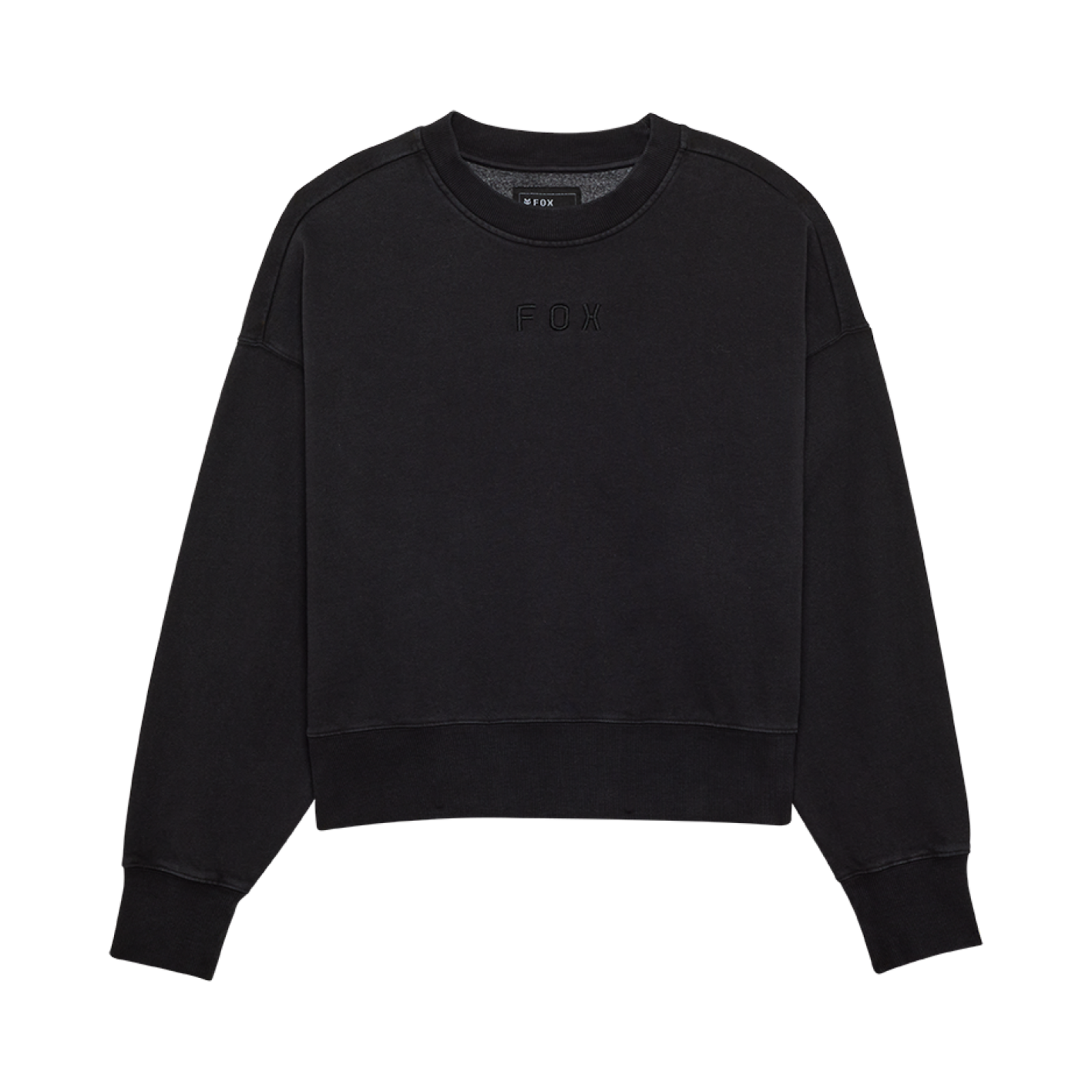 Fox Racing W Wordmark Ov Fleece Crew in SCHWARZ