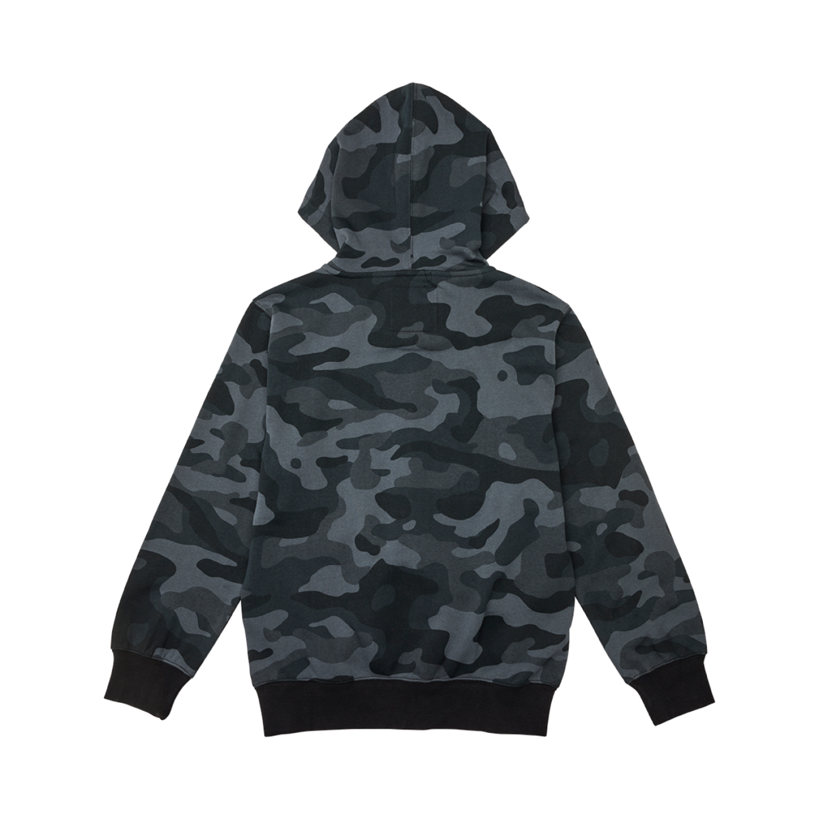 Fox Racing Yth Fox Head Camo Fleece Zip in SCHWARZ