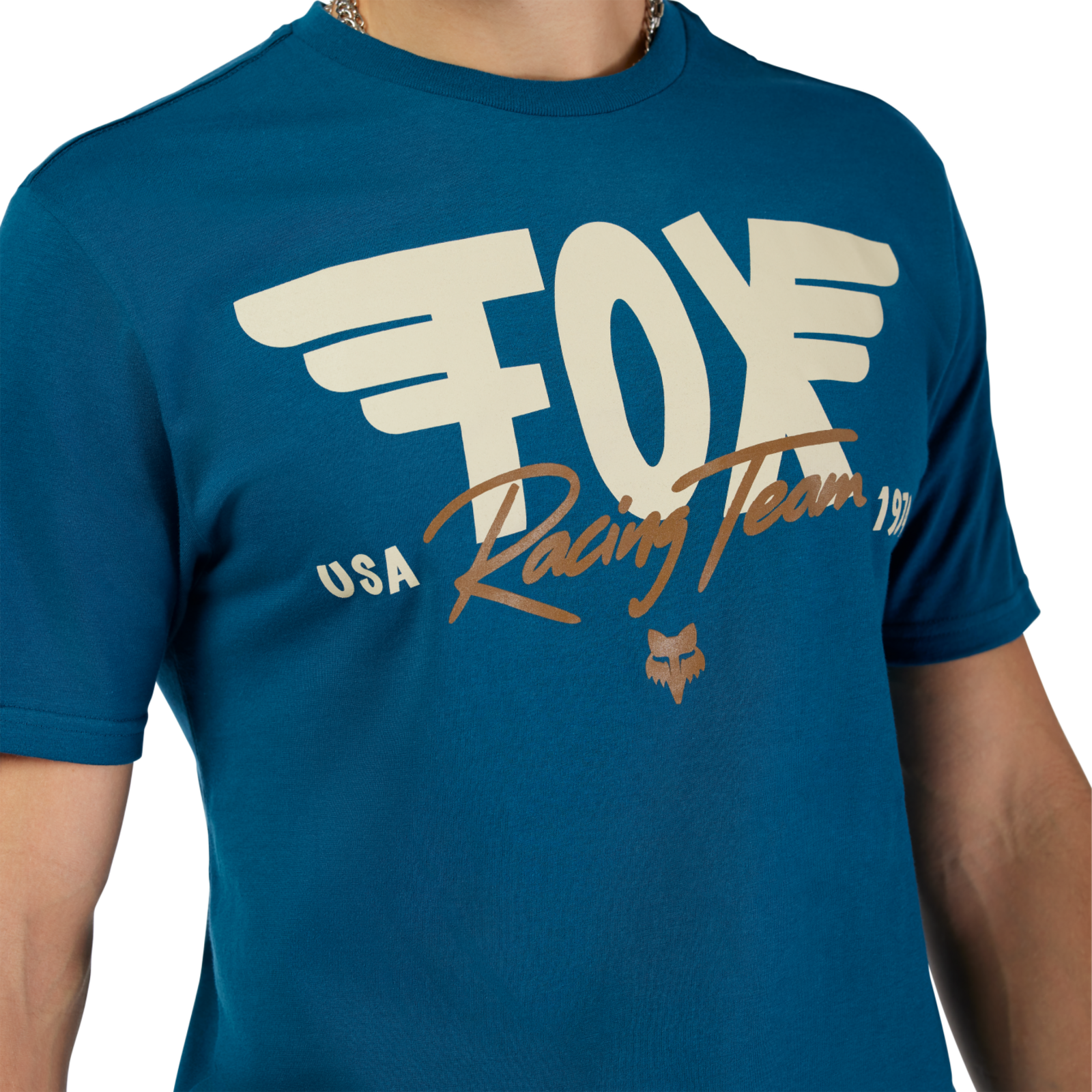 Fox Racing Winged SS Prem Tee in BLAU