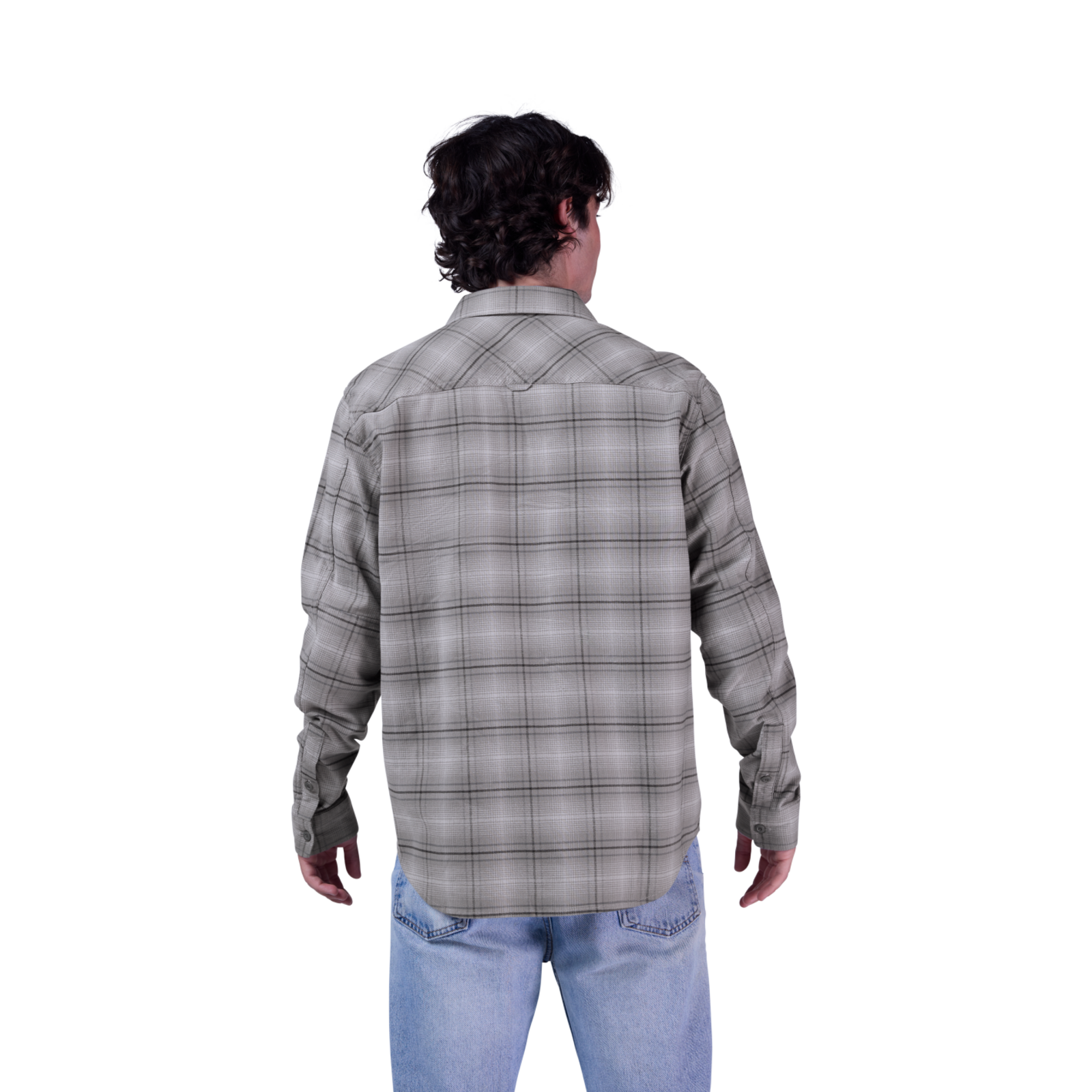 Fox Racing Survivalist Stretch Flannel LS in GRAU