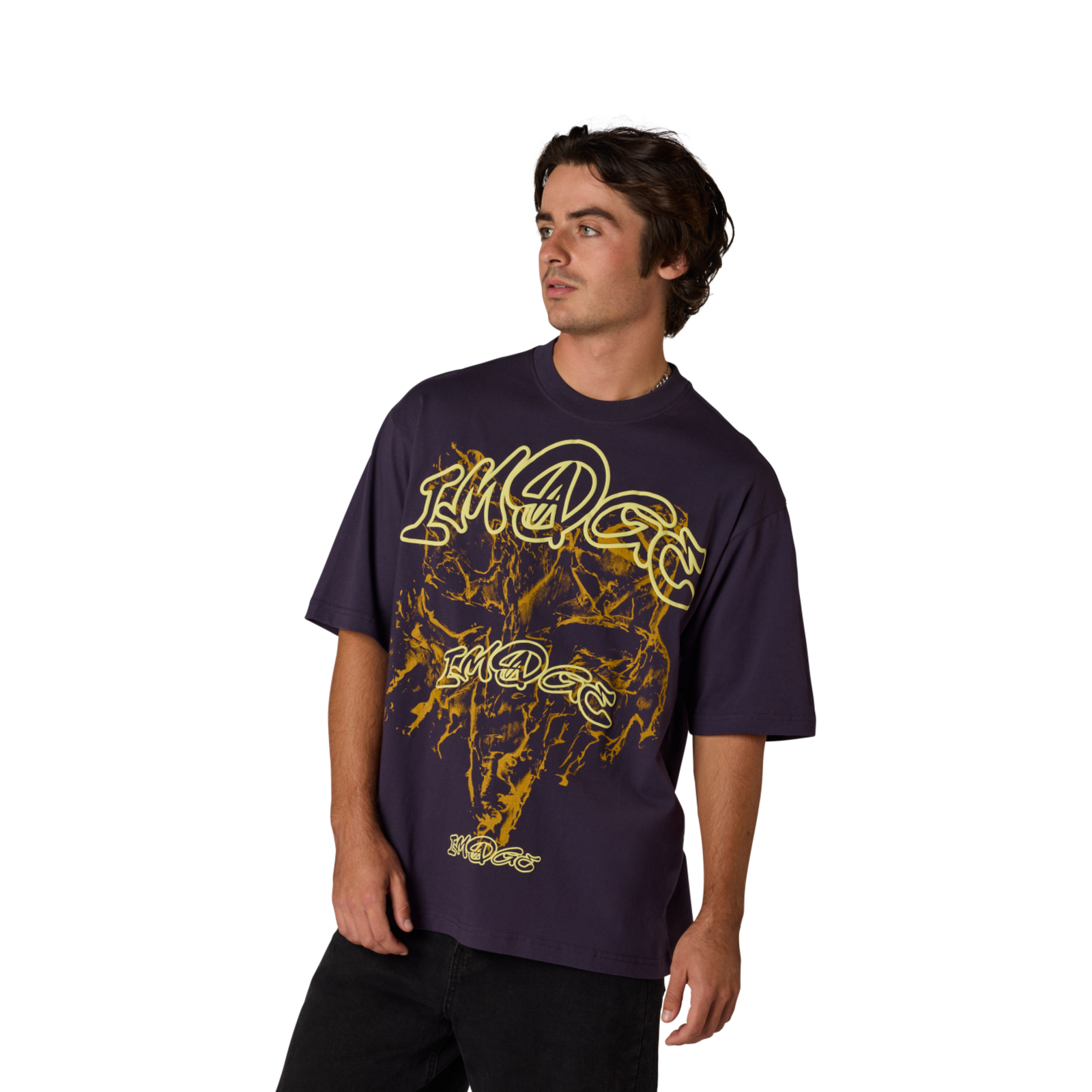 Fox Racing Image Print Midweight Ss Tee in VIOLETT