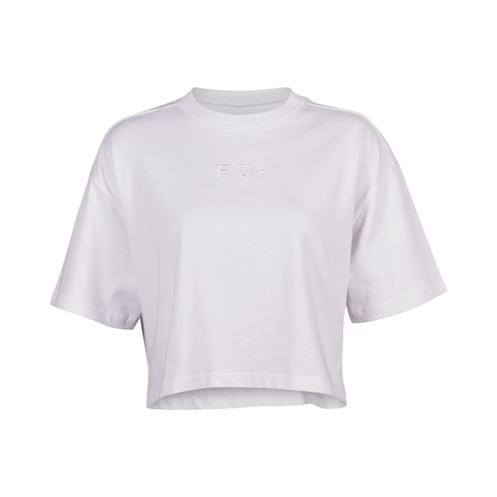 Fox Racing W Wordmark Os Crop Tee in WEISS