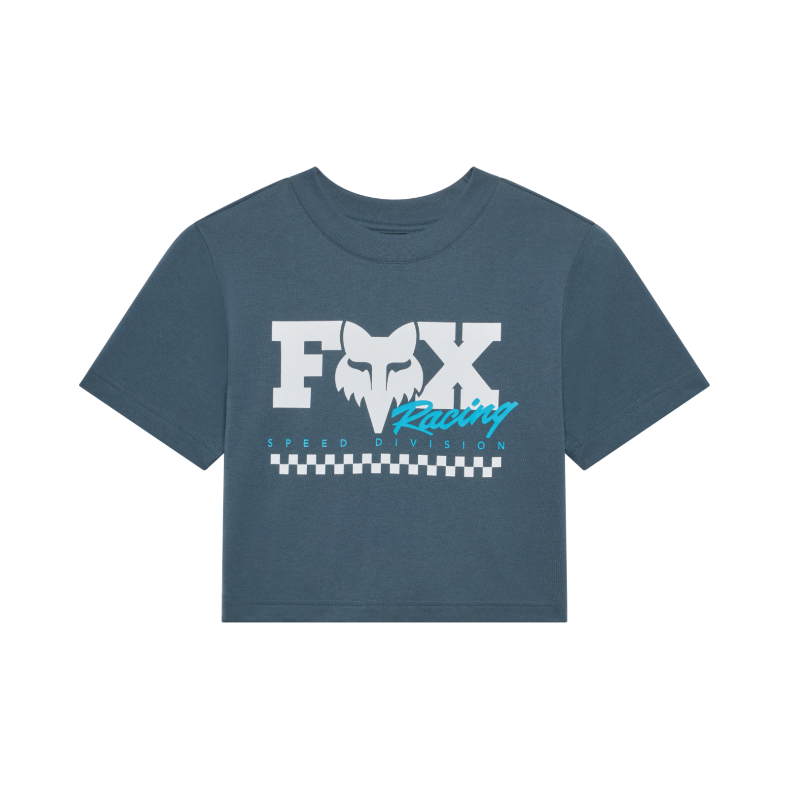 Fox Racing W Checker Ss Baby Tee in BLAU
