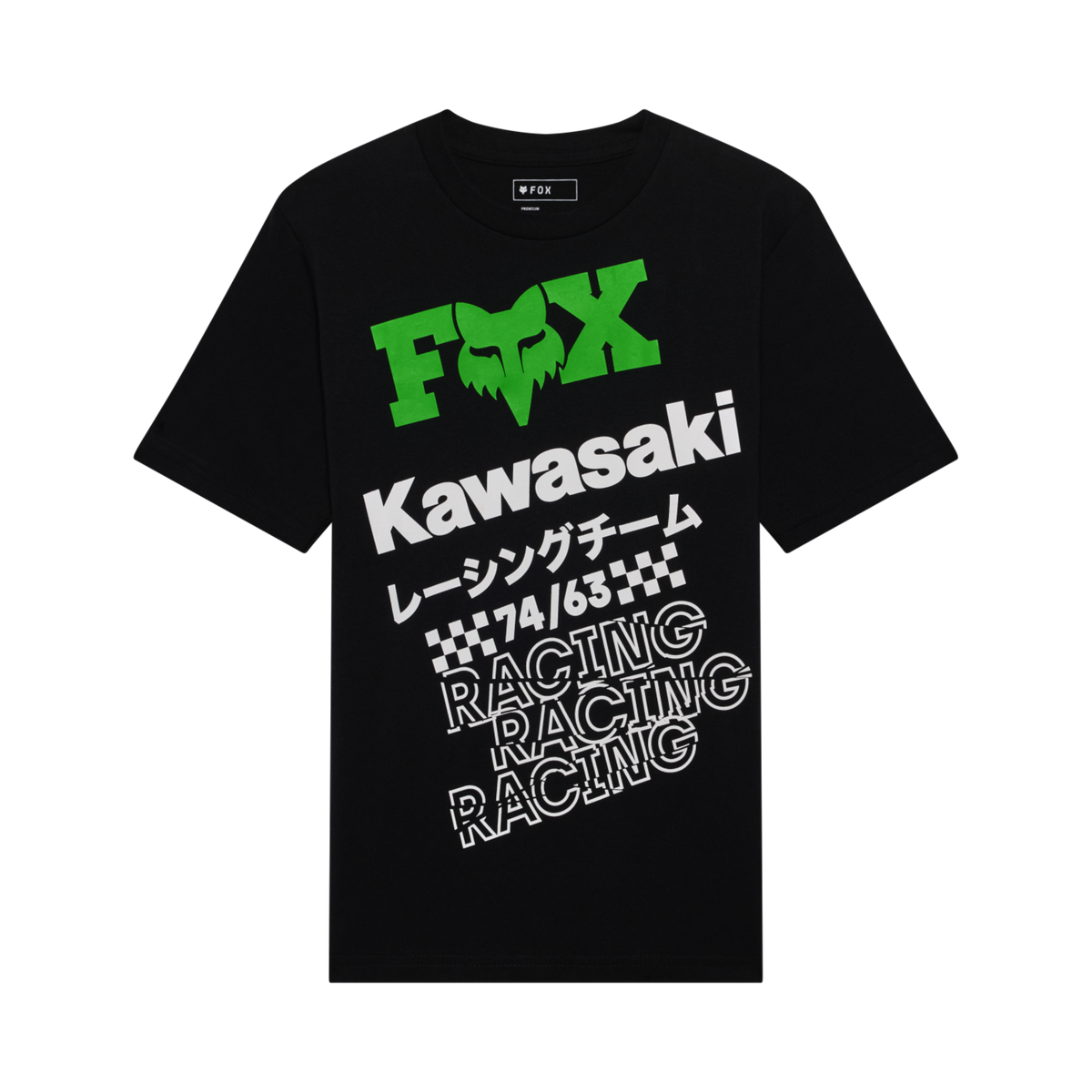 Fox Racing Yth Kawi Ss Tee in SCHWARZ