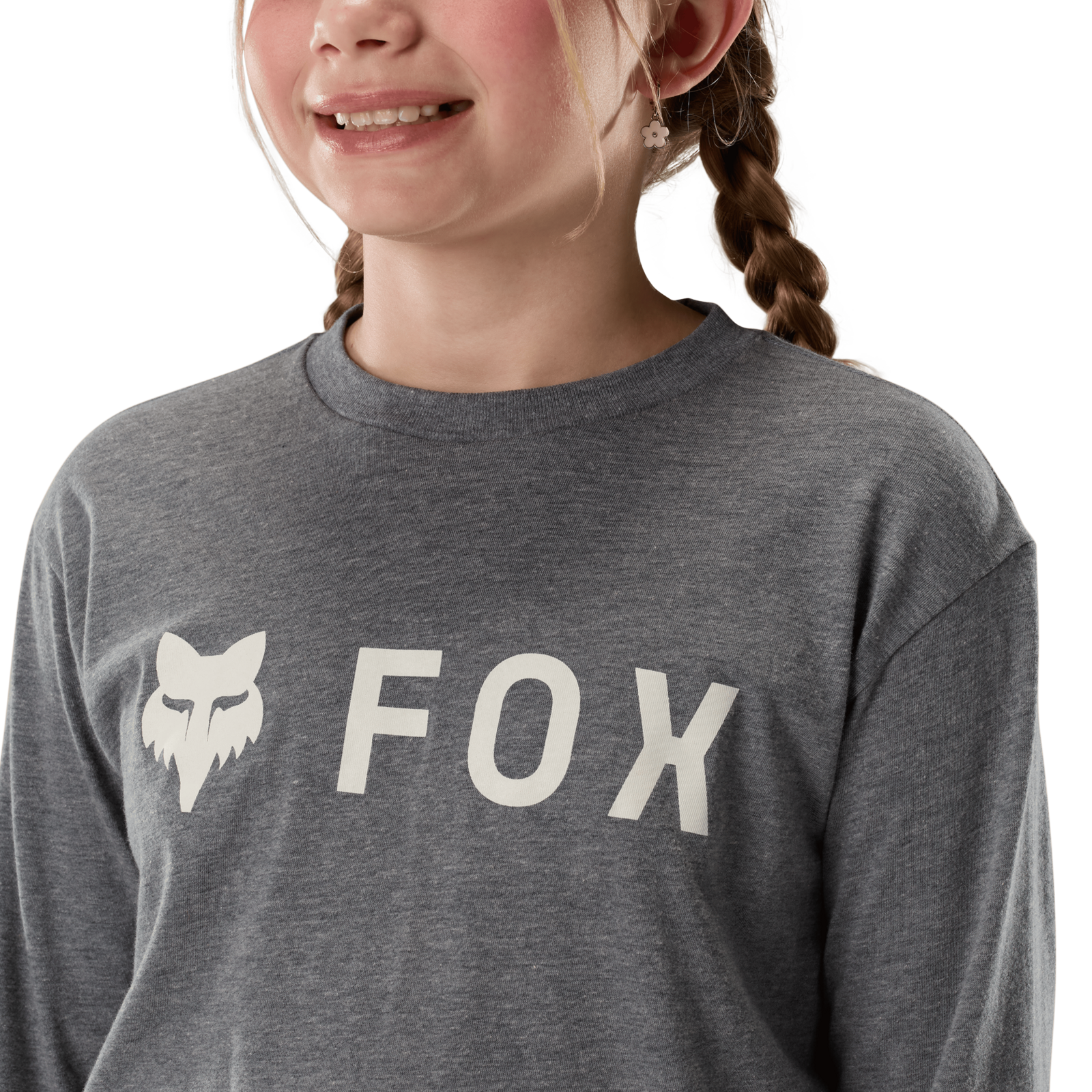 Fox Racing Yth Absolute Ls Tee in GRAU