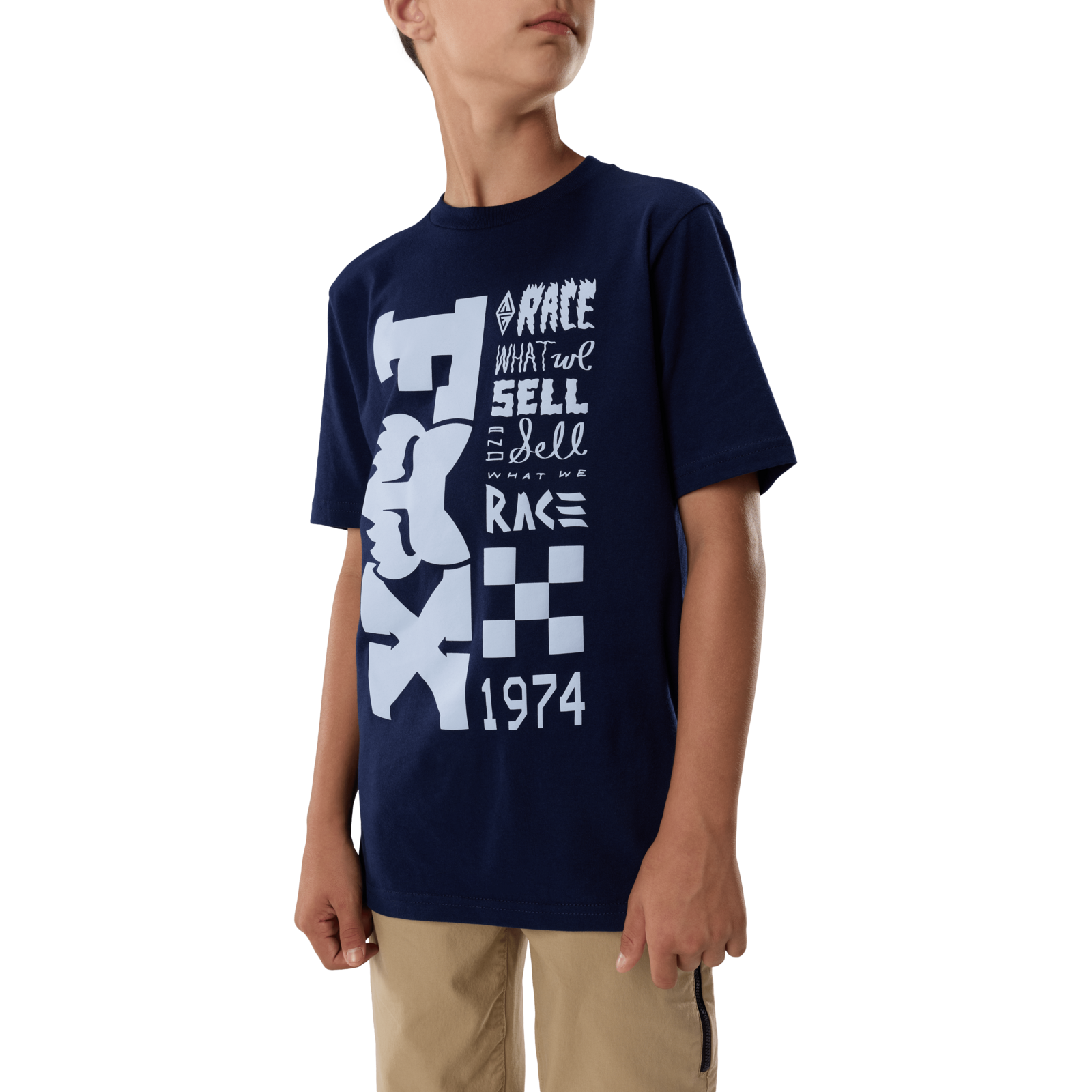 Fox Racing Yth Bend Ss Tee in BLAU