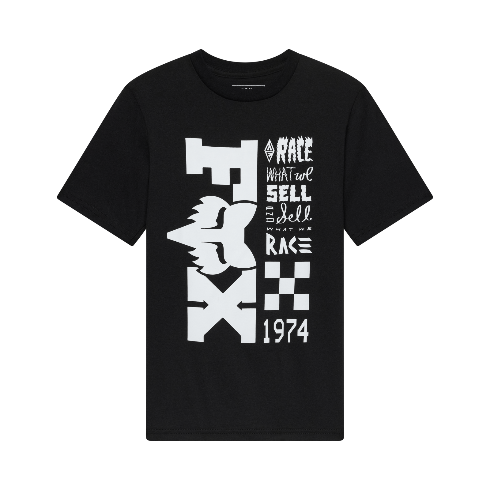 Fox Racing Yth Bend Ss Tee in SCHWARZ