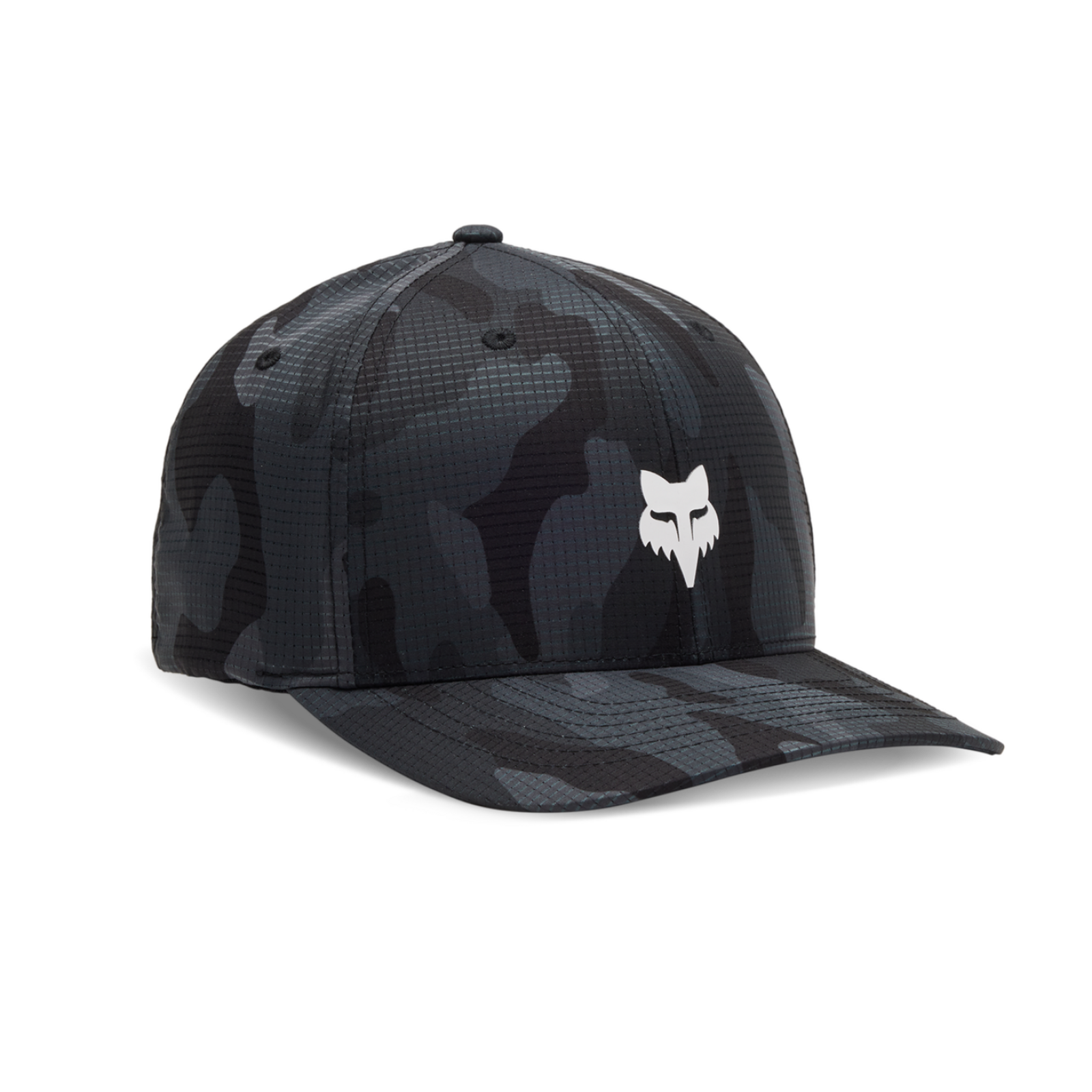 Fox Racing Fox Head Camo Tech Flexfit Cap in SCHWARZ