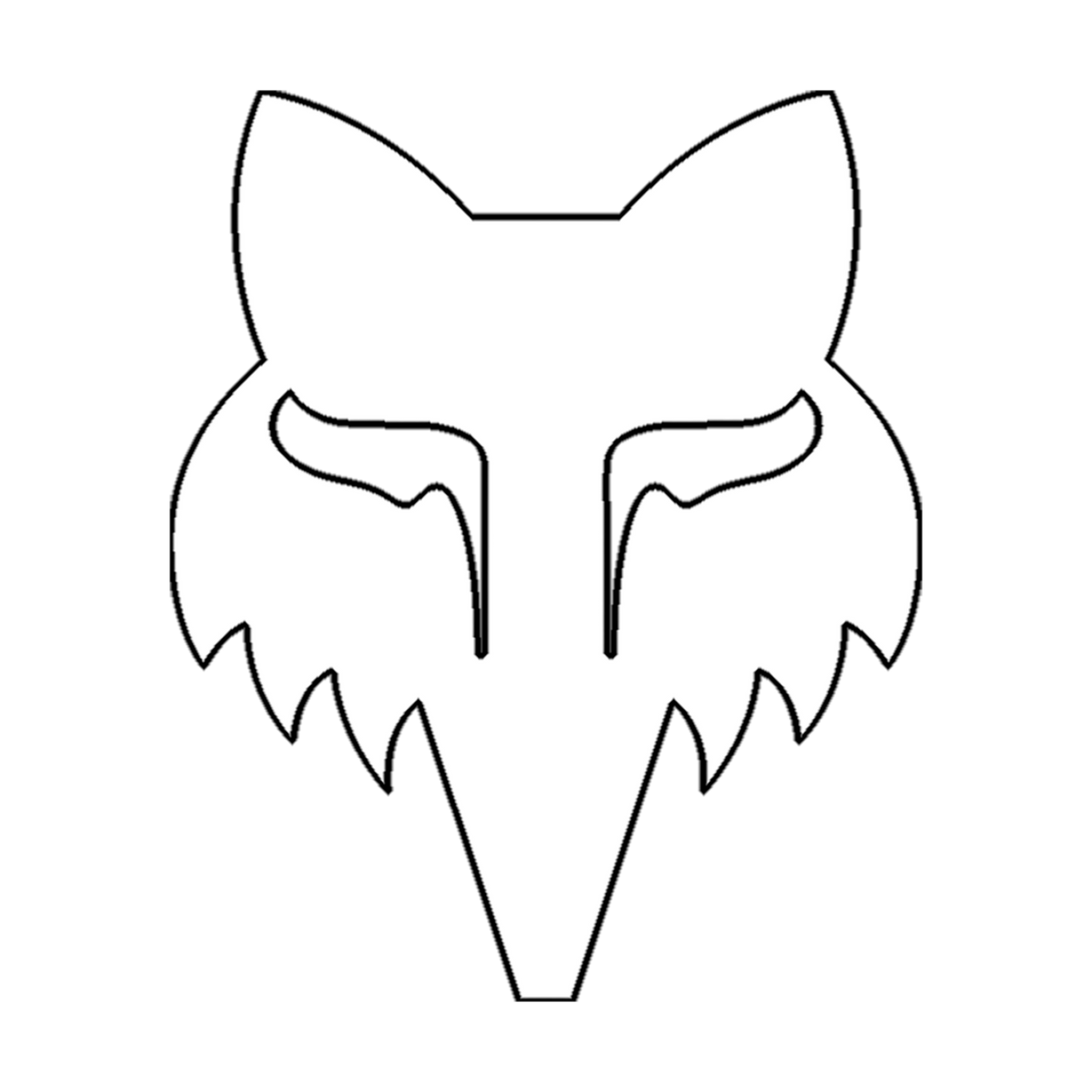 Fox Racing Fox Head 2.5" - Die Cut Vinyl in WEISS