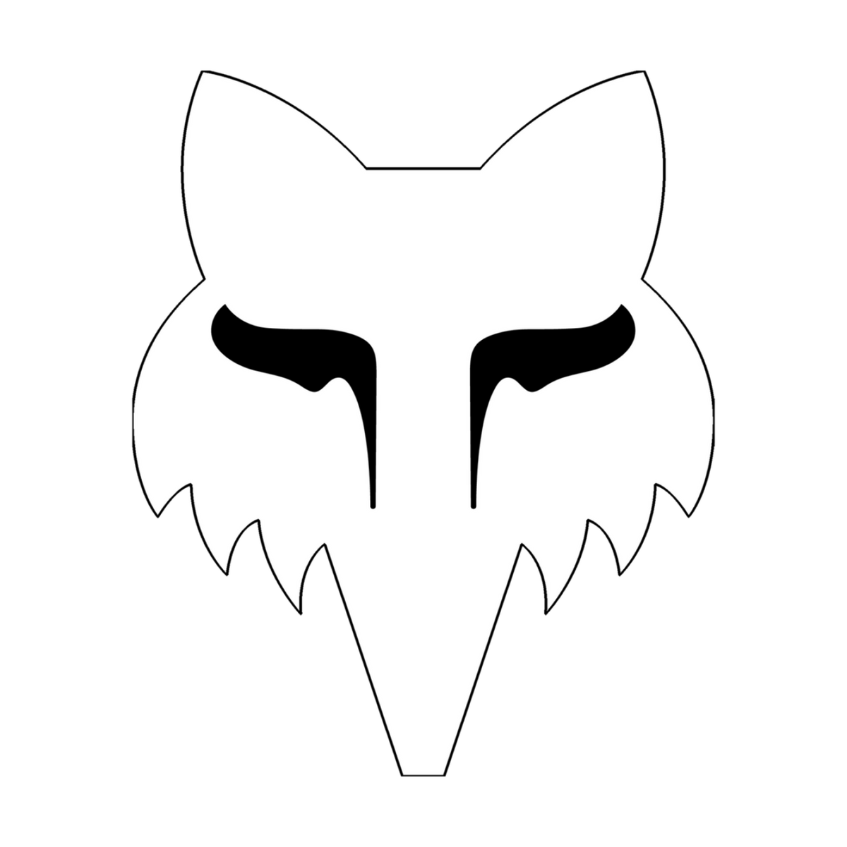 Fox Racing Fox Head 4" in WEISS
