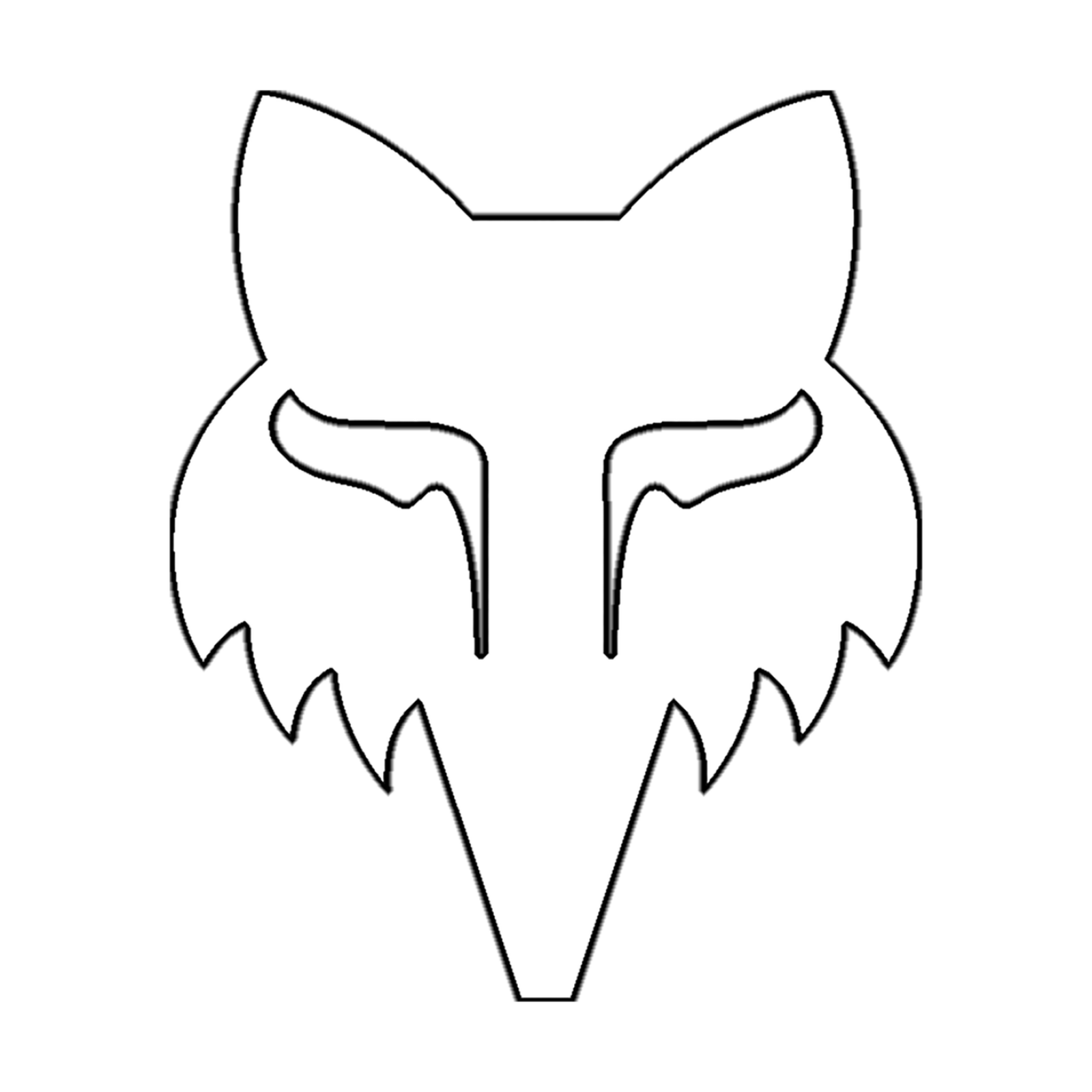 Fox Racing Fox Head 4" - Die Cut Vinyl in WEISS