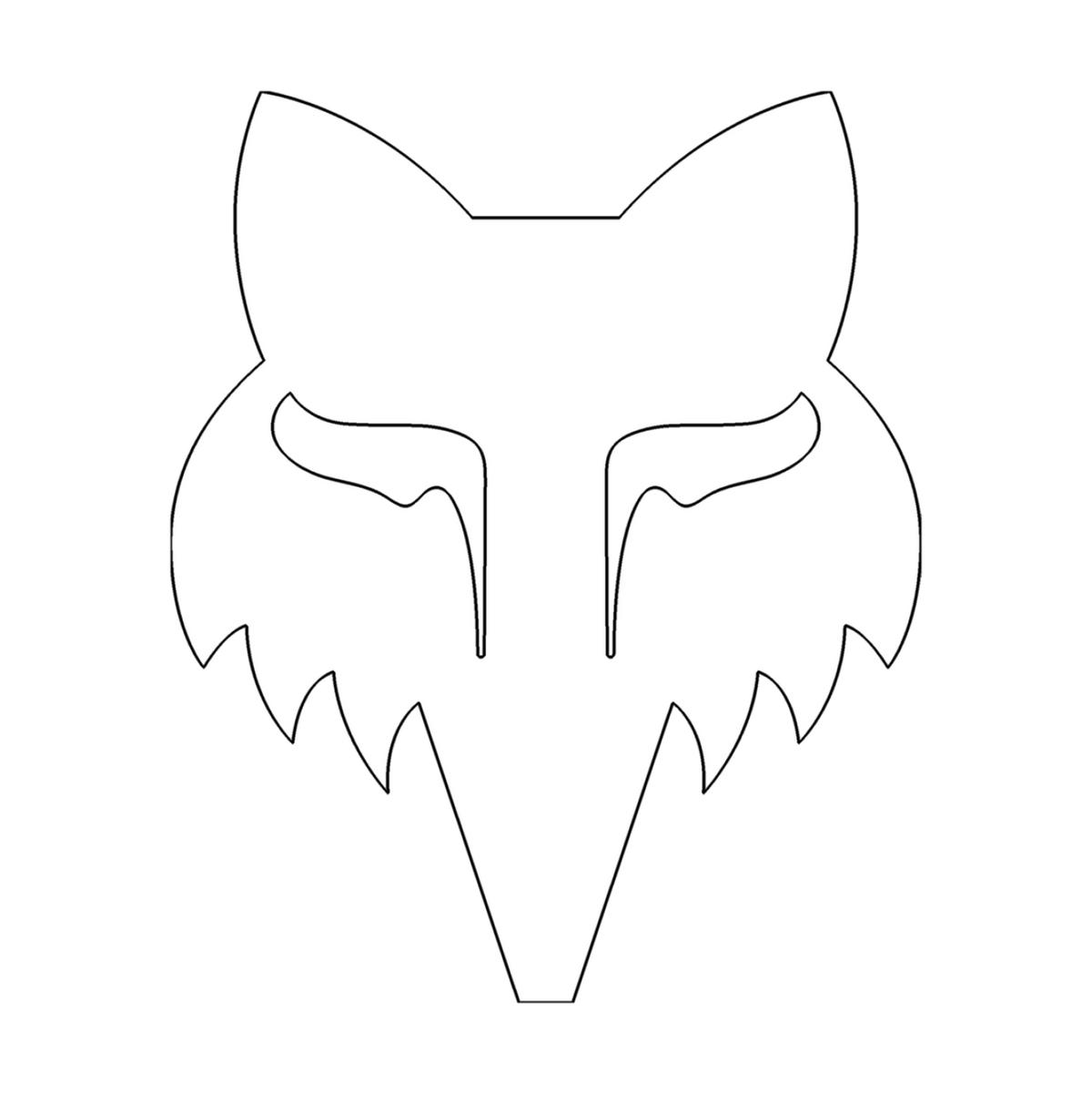 Fox Racing Fox Head 7" - Die Cut Vinyl in WEISS