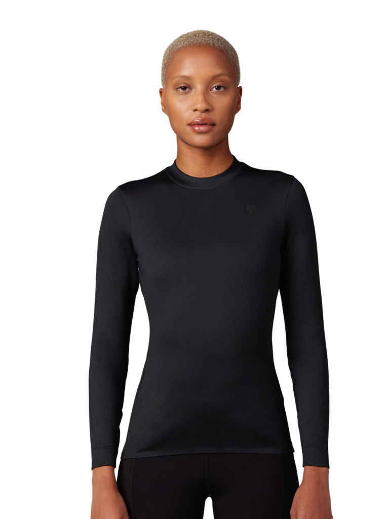 Fox Racing W Tecbase Fire LS Shirt in SCHWARZ