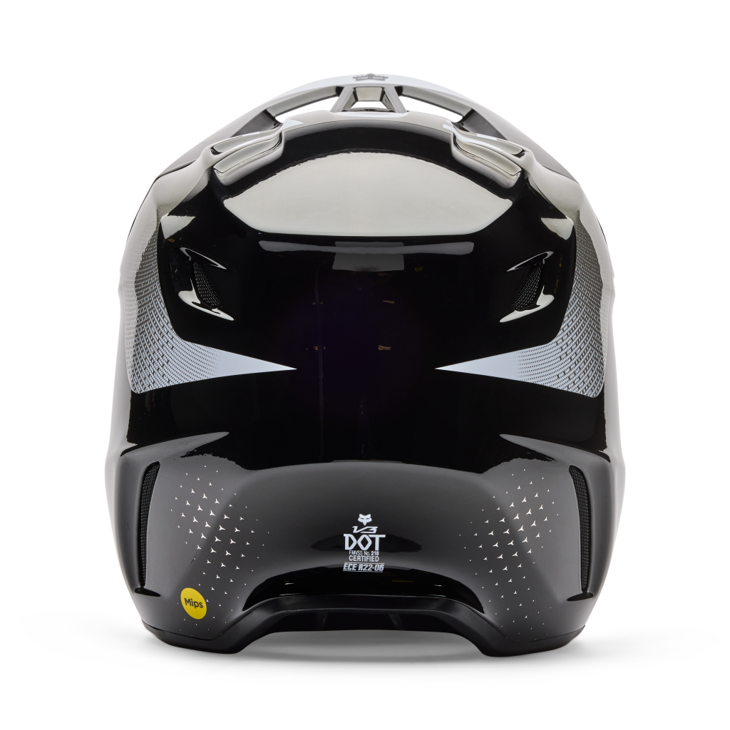 Fox Racing V3 Tine Motocross Helm in SCHWARZ