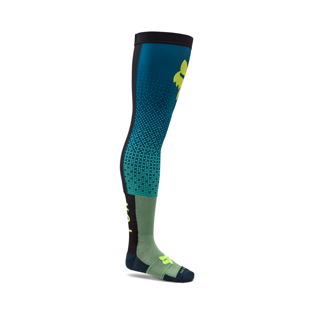 Fox Racing Flexair Fracture Knee Brace Motocross Socken in GRÜN