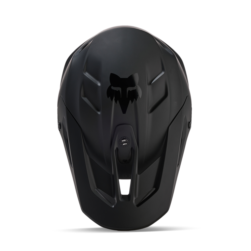 Fox Racing Yth V3 Solid Helmet in SCHWARZ