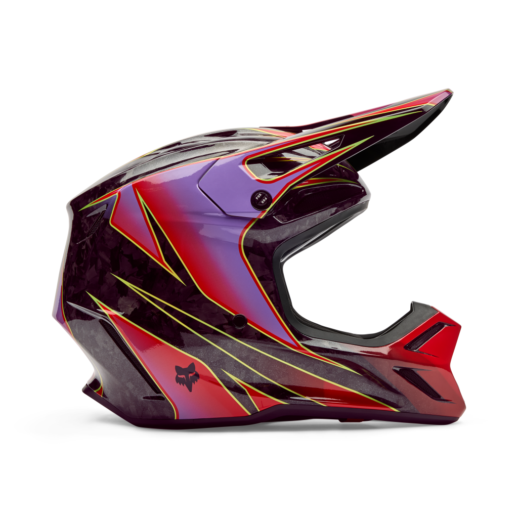 Fox Racing V3 RS Canvas Motocross Helm in ROT