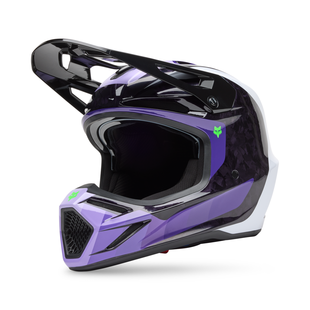 Fox Racing V3 RS Grid Helmet in SCHWARZ