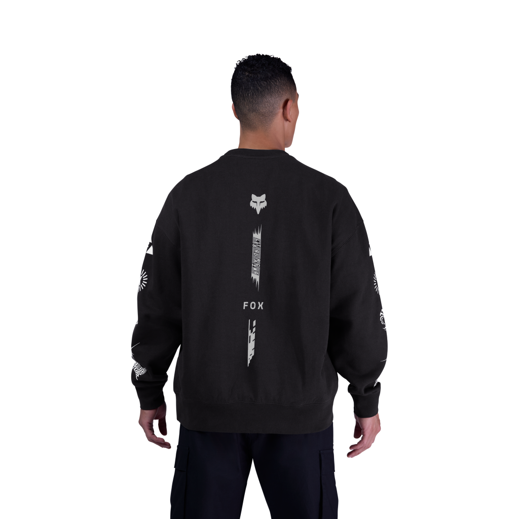 Fox Racing Image Cosmo Oversized Fleece Crew in SCHWARZ