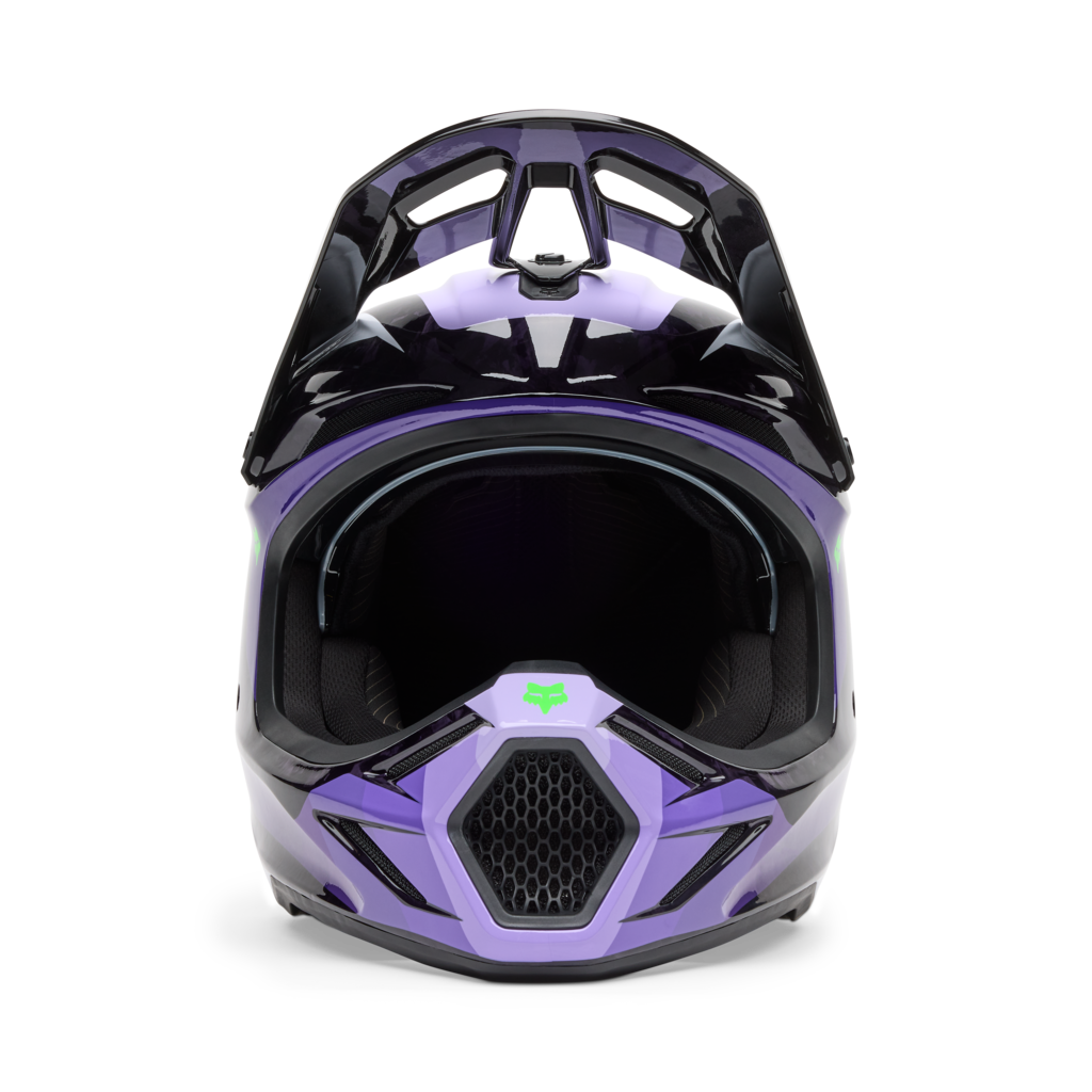 Fox Racing V3 RS Grid Helmet in SCHWARZ